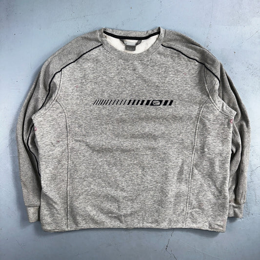 Nike 2XL Silver Tag Sweatshirt 90s VTG Crewneck Y2K Speed Stained Air Max Promo