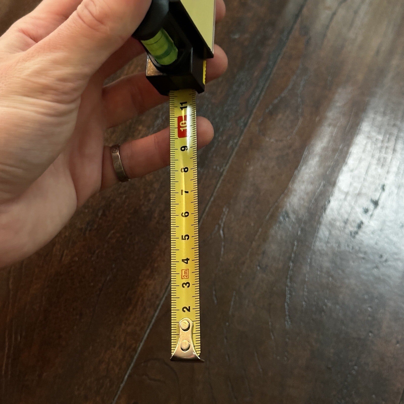 Tape Measure With A Level And Small Pad Paper Vintage CM Old School Cute Spirit
