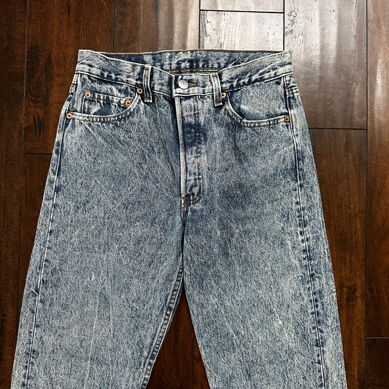 VTG 90s Levis 501 Button Fly 30x36 USA Tag Jeans Straight Acid Wash XX Act 27x32