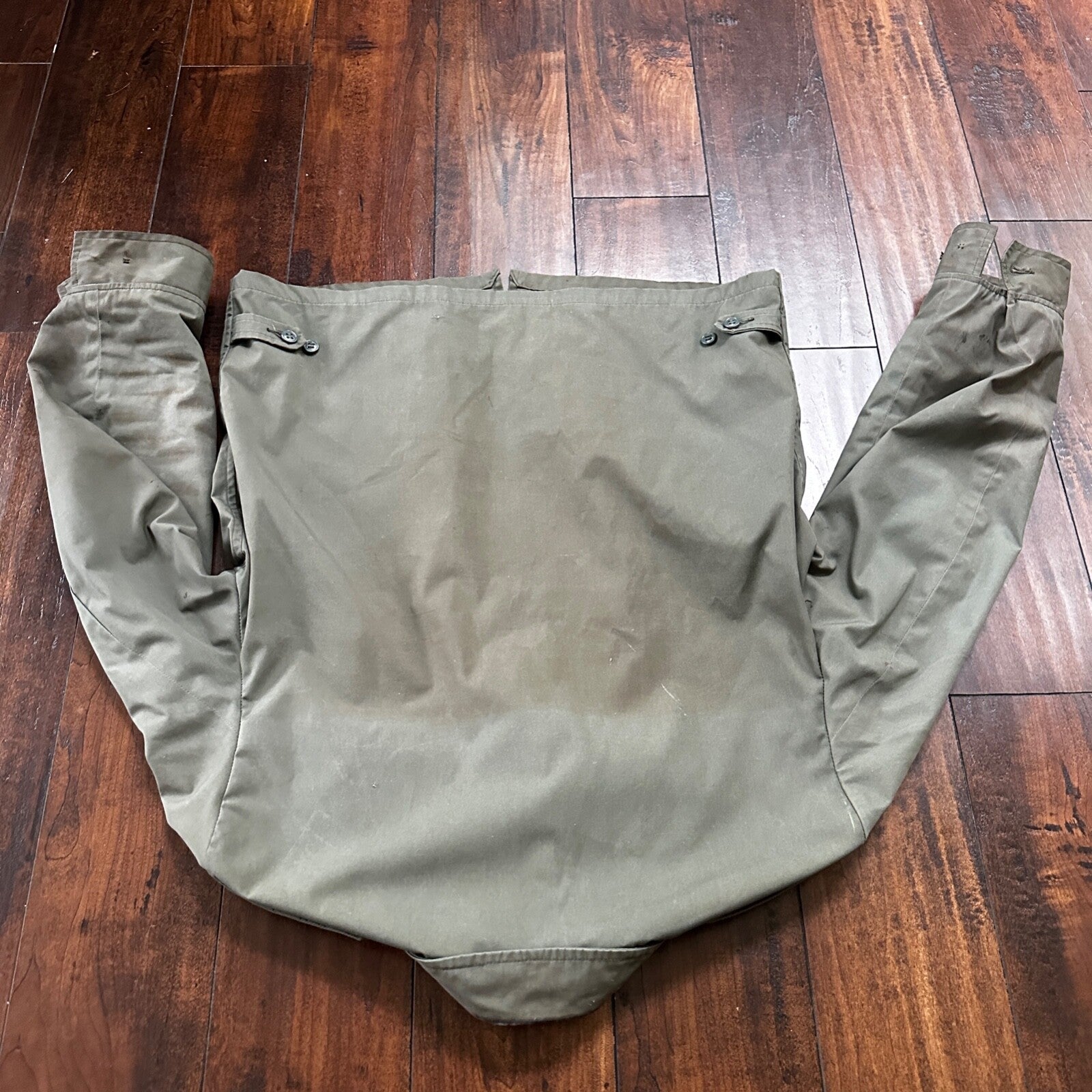 VTG 1960s AG-274 Military Green Water Repellent Jacket 42R Gabardine Rockabilly