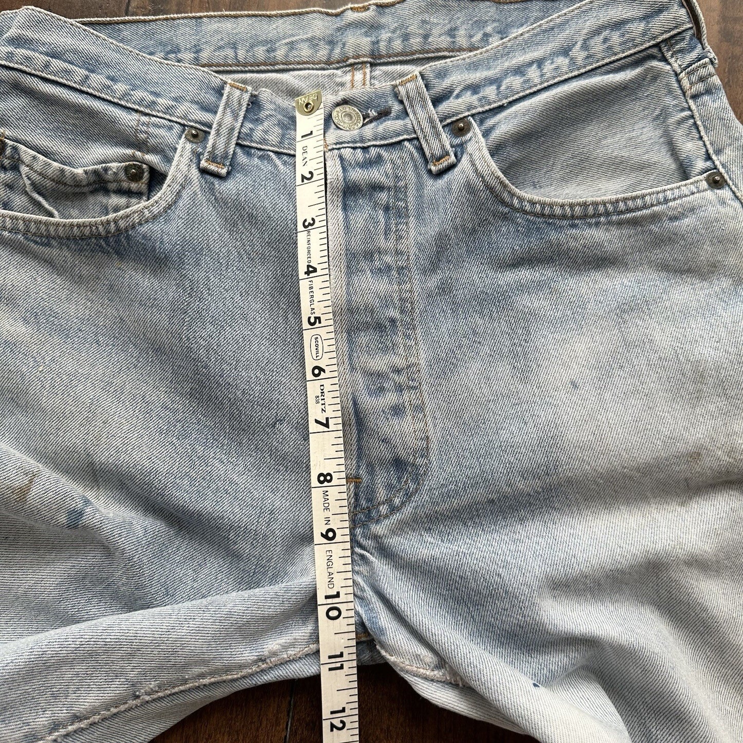 Levis Vintage 80s Redline Selvedge USA 501 XX Jeans Light Wash 33x34 Act 29x29