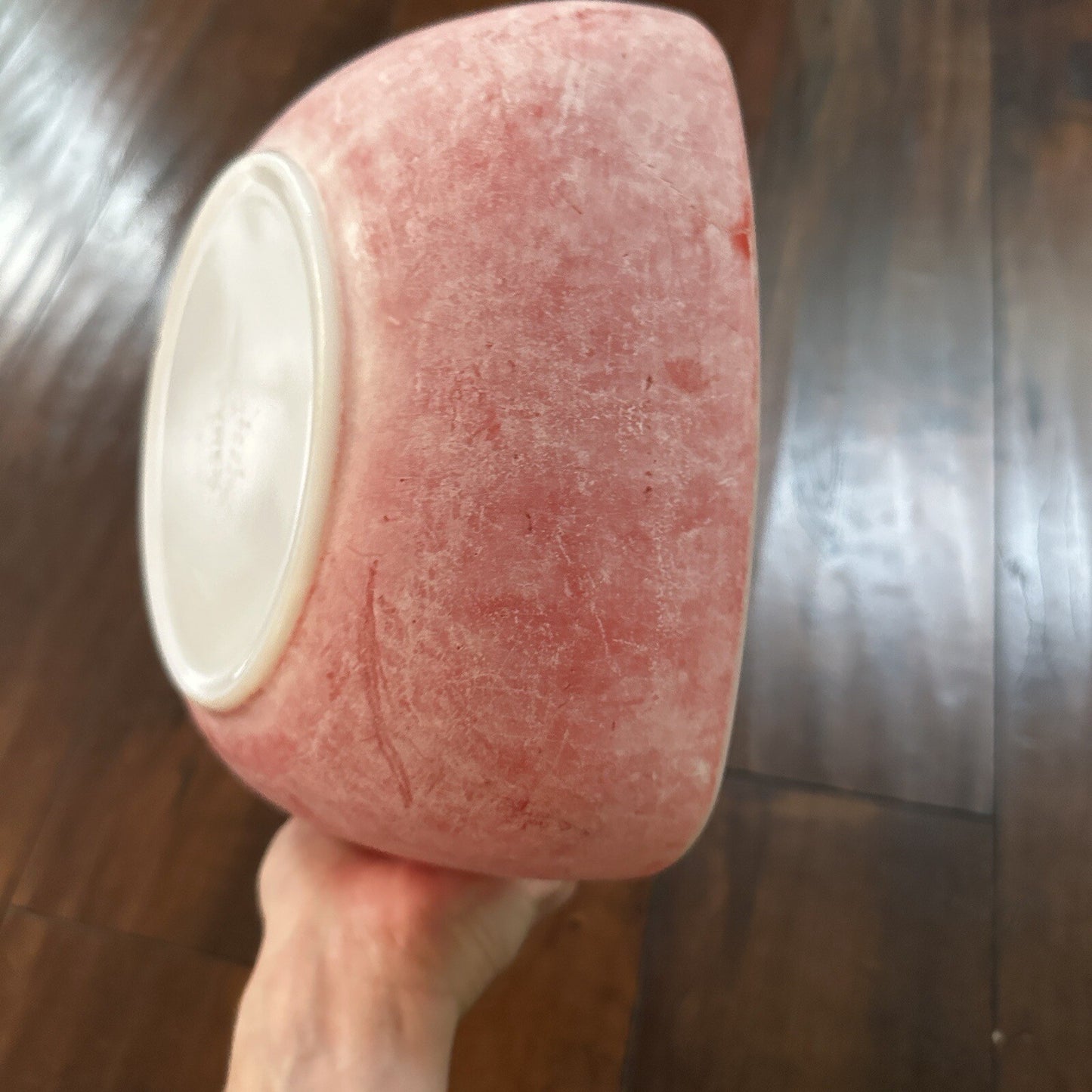 VTG RED PYREX 2.5 QT SQUARE CASSEROLE DISH 625B-025 Faded AMAZING