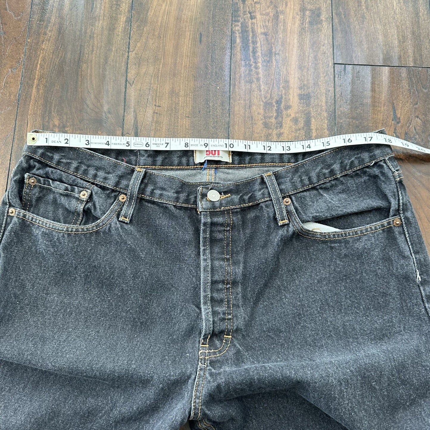 Vintage 90s Levis 501 XX 38x30 USA Tag Jeans Black 80s Act 36x30