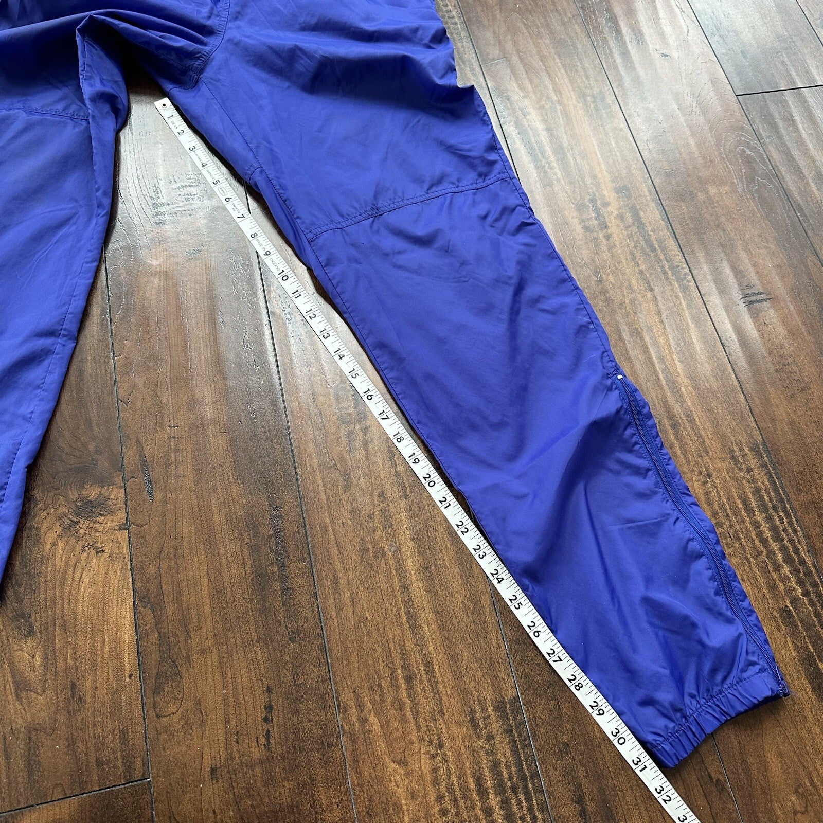 Nike Vintage 90s Gray Tag Windpants Track Pants Ankle Zip Unlined Purple M