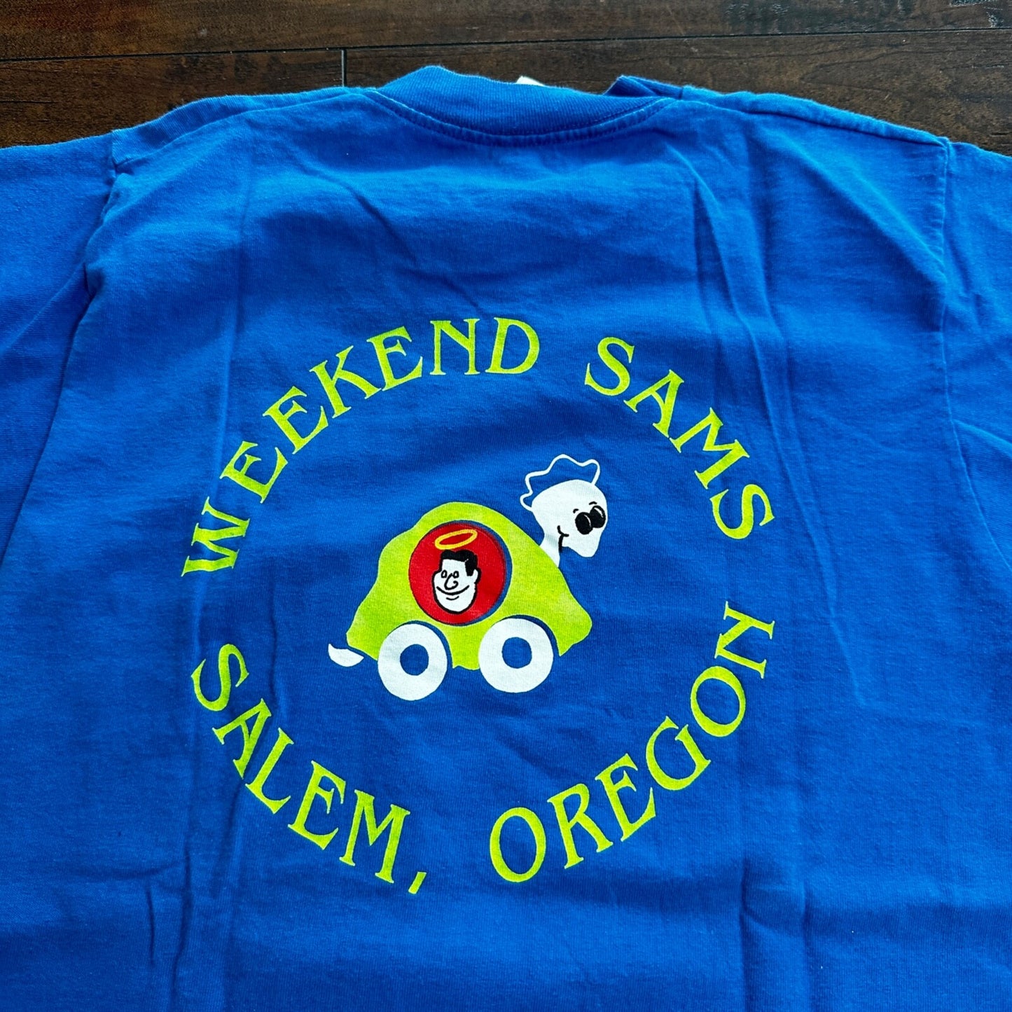 BVD Blank Blue Vintage T Shirt Salem Oregon Weeknd Sams Turtle Pocket Selvedge