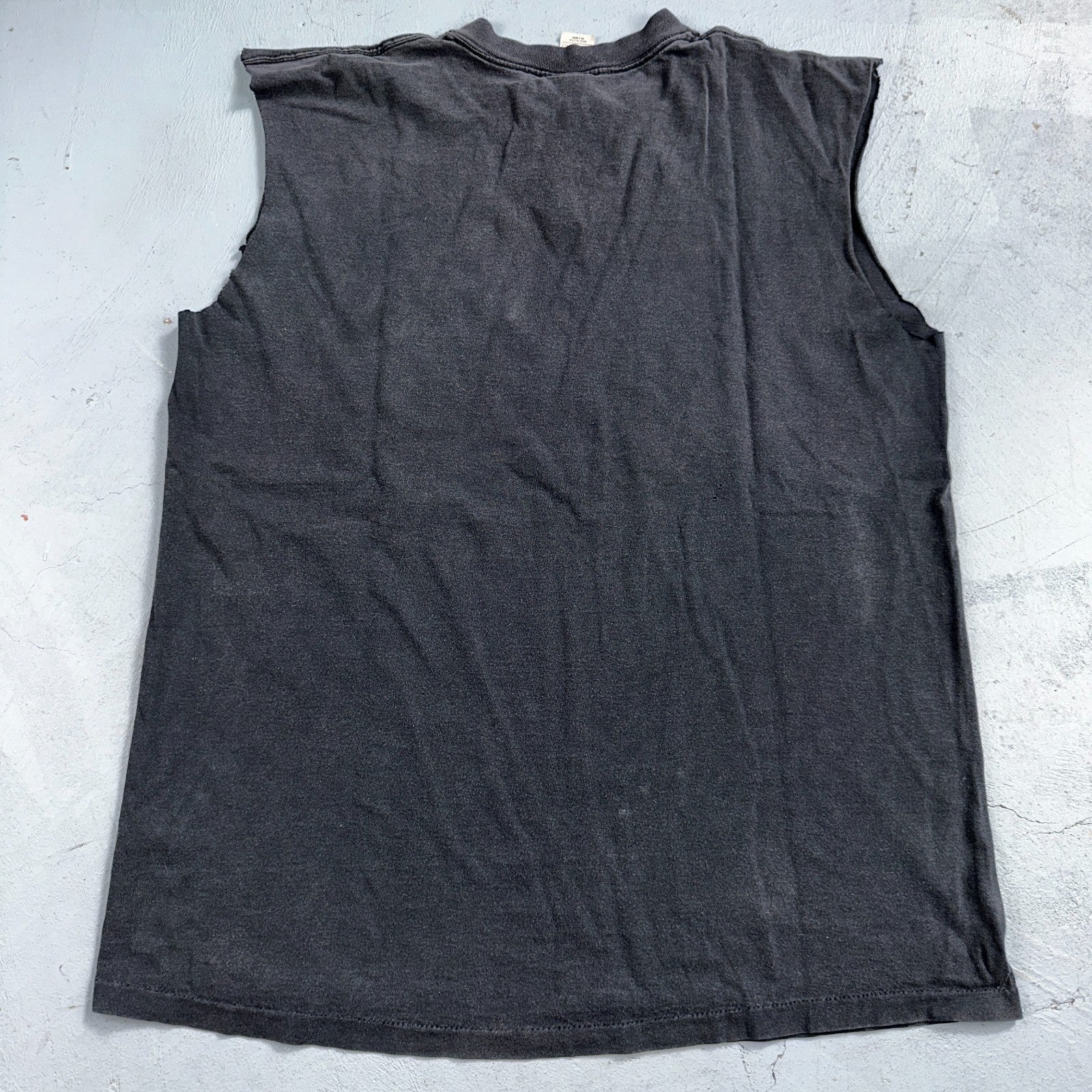 Nike Jordan Gym Tank Top T Shirt 90s Faded Black USA 1990s Basketball Gray Tag