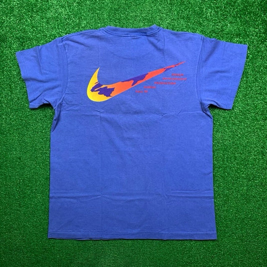 Nike Vintage T Shirt 90s Rare Chronicle Design Team Beer Relay Earth Employee 