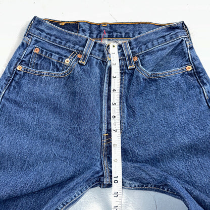 Levis 501 Vintage 90s USA XX Straight Leg Jeans Blue Dark Wash Act 24x29