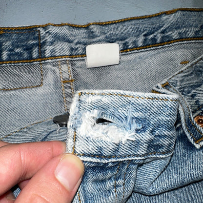 Levis 501 Vintage 90s Mexico Straight Leg Jeans 40x32 Y2K Light Wash Act 38x30