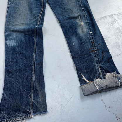 Levis 501 VTG 70s SS Redline Selvedge Jeans XX Thrashed Boot Cut Act 30x31