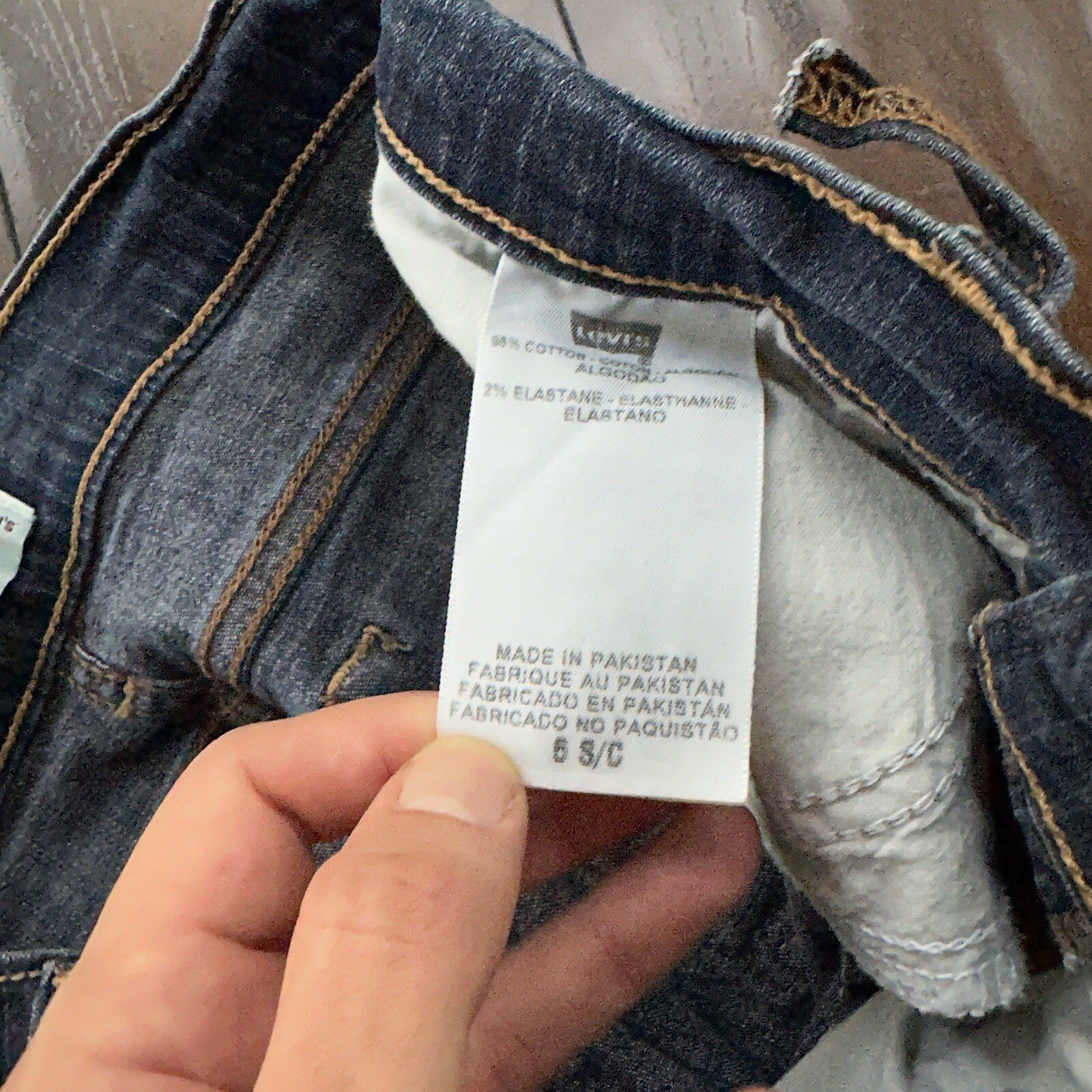 Levis 512 Womens Jeans 6 Blue Slimming Boot Cut Stretch Dark Wash 26x28 Vtg Y2K