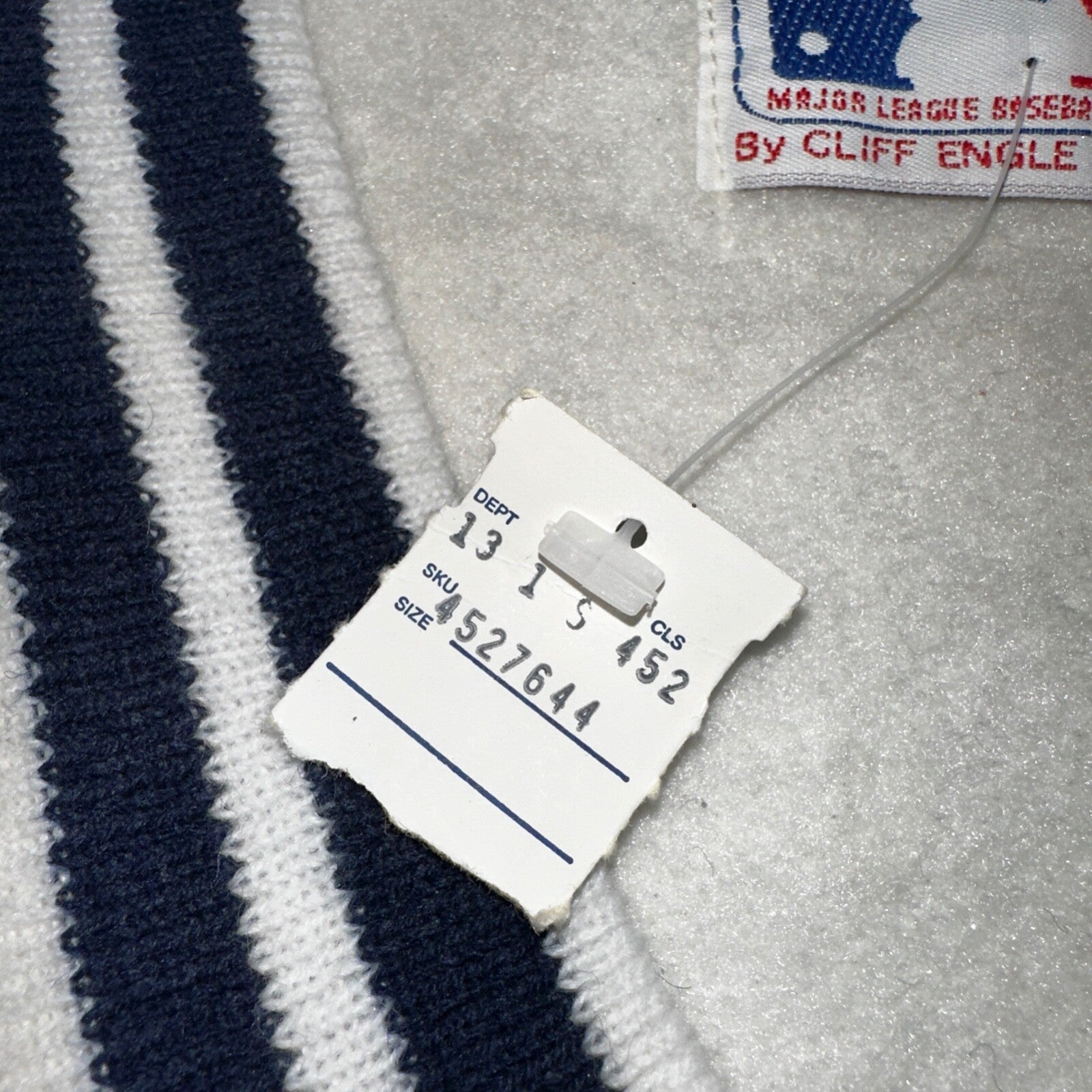 VTG NWT 90s New York Yankees Cliff Engle Knit White Baseball Sweater Mens XL USA