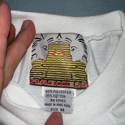 Madness Hot Girls VTG T Shirt Twin Medium 90s Black White Checkerboard Drama Art