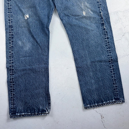 Levis 501 Vintage 90s USA XX Straight Leg Jeans Blue Med Wash 40x31 Act 36x27