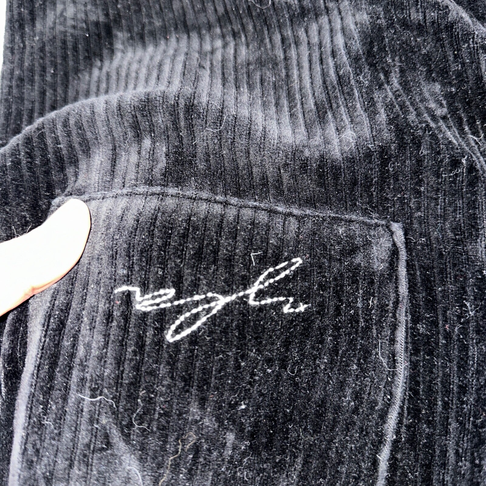 YoungLA Soft Corduroy Black Drawstring Shorts Men's Small Inseam 6" Athletic