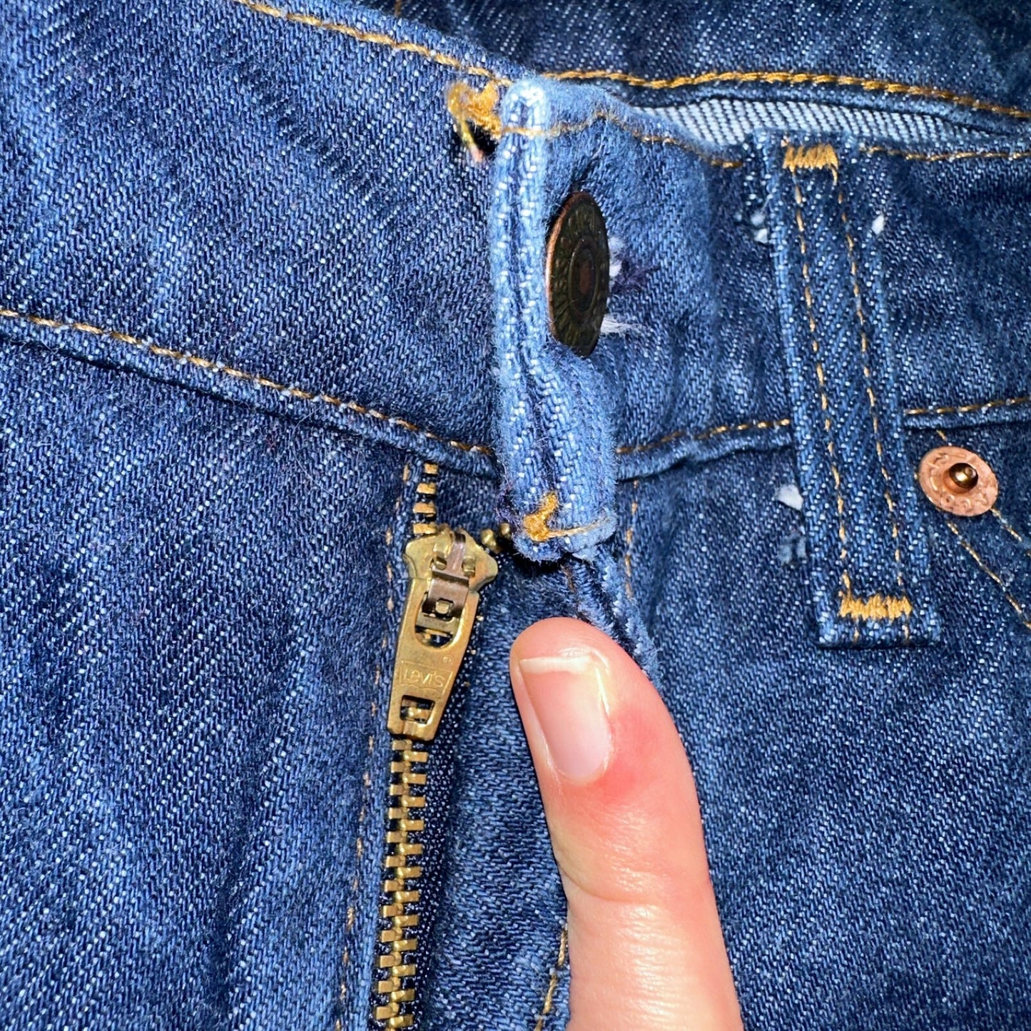 Levis 505 Vintage 80s 20505-0217 Orange Tab Dark 501 Jeans 36x34 USA 1980s