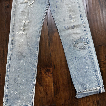 Levis Vintage 80s Redline Selvedge USA 501 XX Jeans 66 70s Light 30x36 Act 27x30