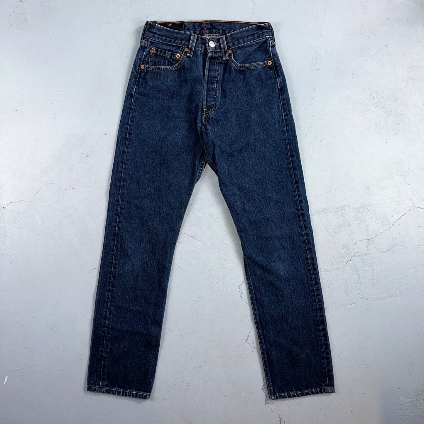 Levis 501 Vintage 90s USA XX Straight Leg Jeans Blue Dark Wash Act 24x29