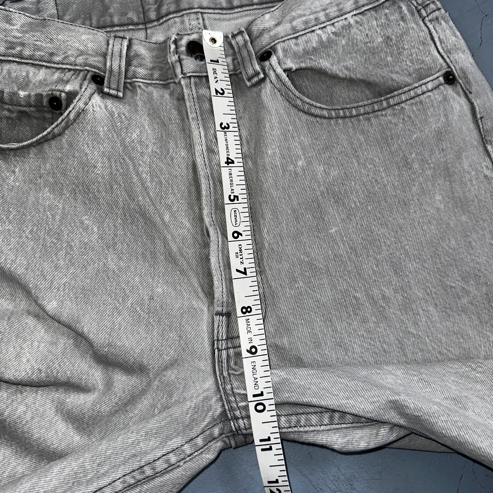 Levis 501 Vintage 90s USA XX Straight Leg Jeans Gray Light Wash 31x34 Act 29x32