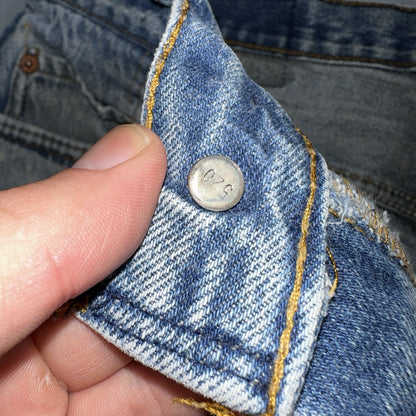 Levis 501 Vintage 90s USA XX Straight Leg Jeans 35x33 Light Wash Act 32x29
