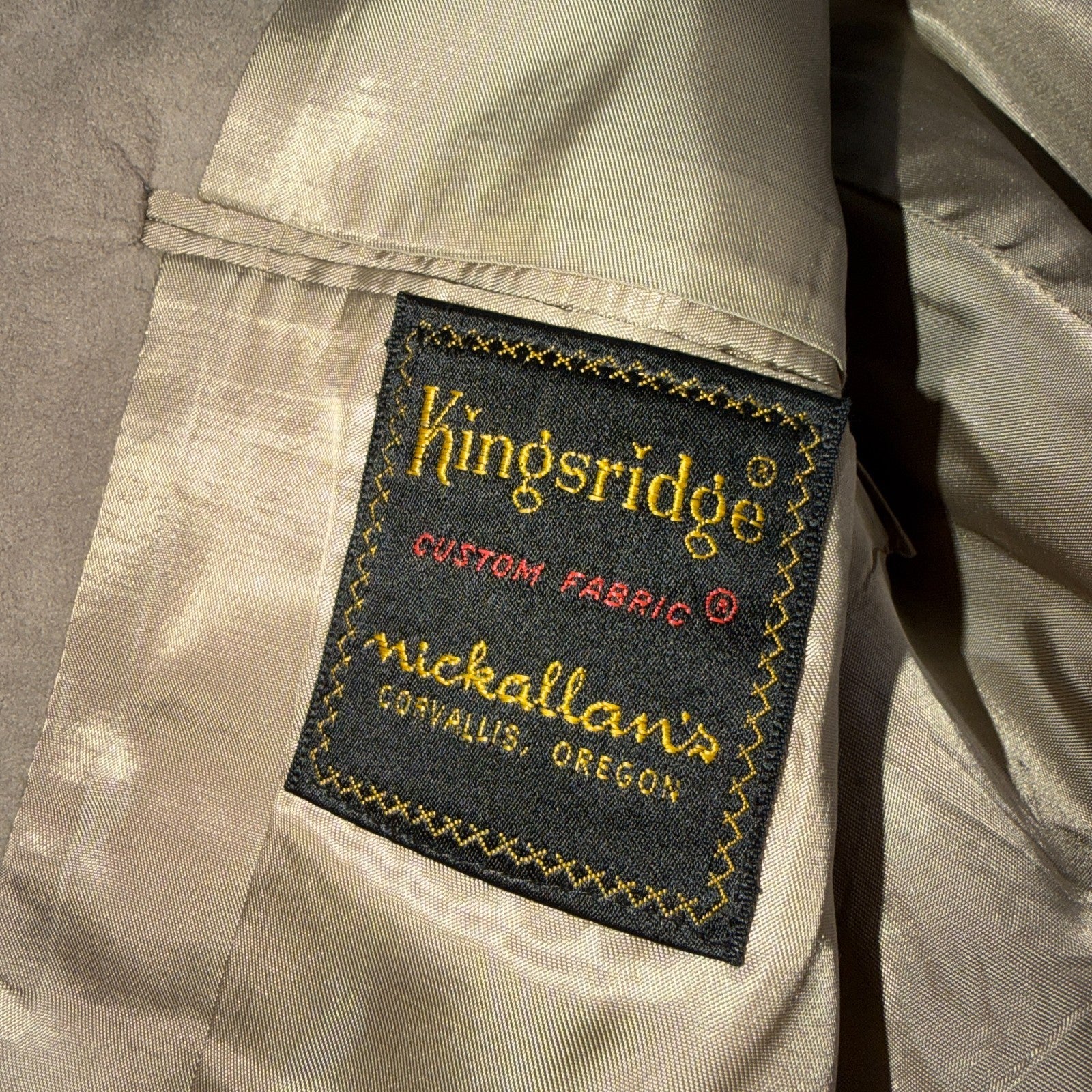 VTG Ultra Suede Blazer Men 42 Sports Coat 2 Button Western Beige Brown