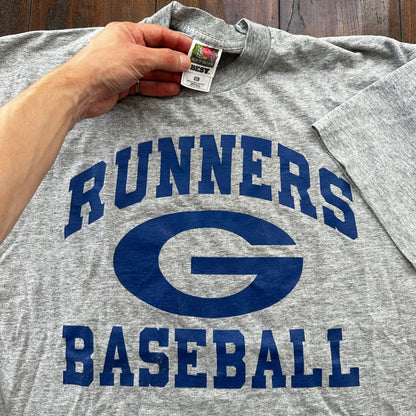 Runners G Baseball Adidas Vintage T Shirt Single Stitch Grey Sports Music XL