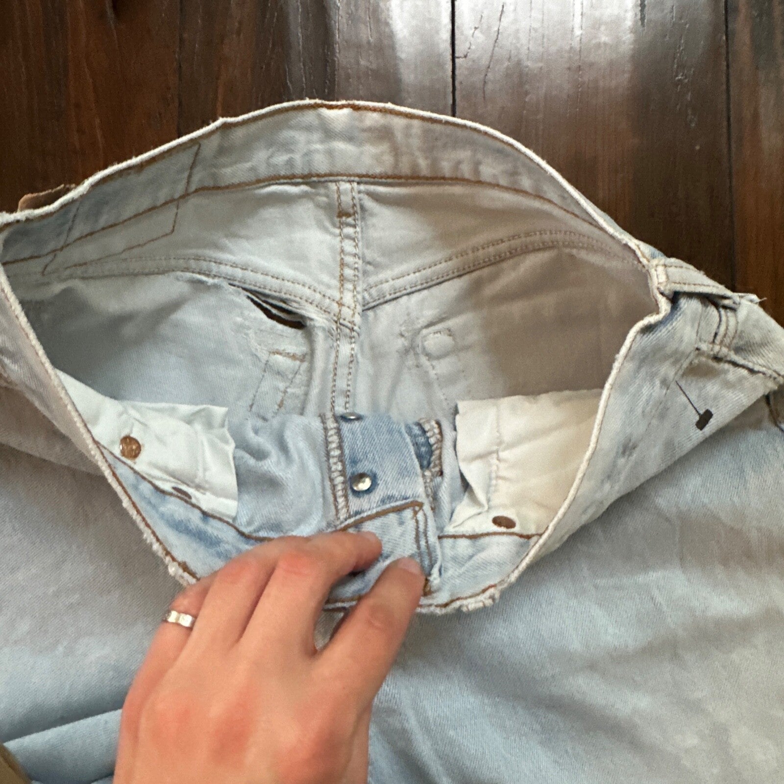 VTG Y2K Levis 501 Button Fly 31x32 Tag Jeans Light Wash 90s Blue XX Act 29x29