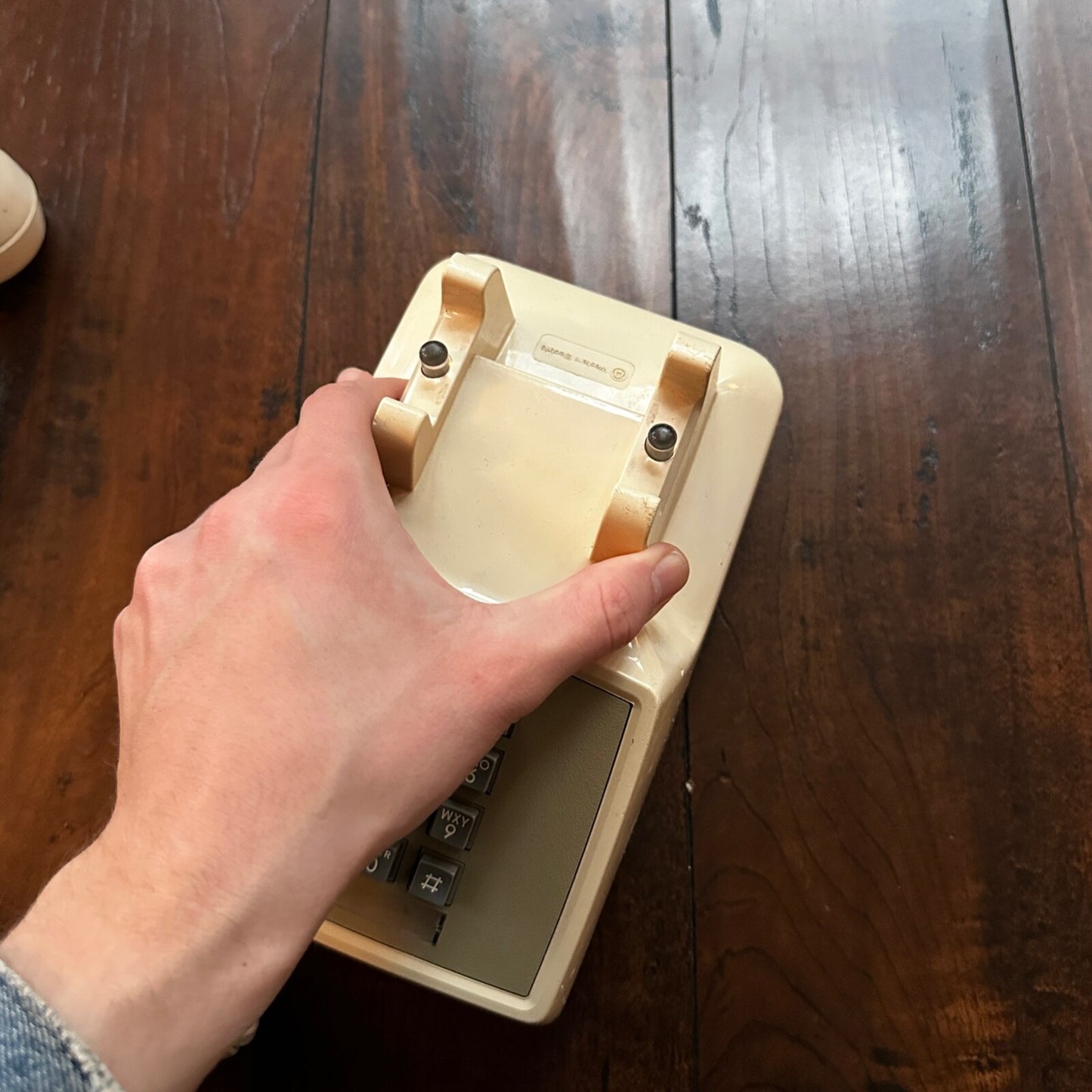 Beige Western Electric Bell System 2500 DM Desk Telephone Push Button Dialing