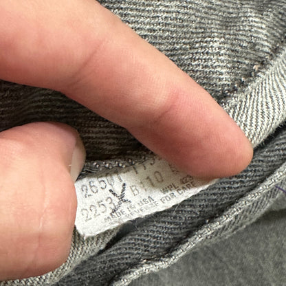 VTG 90s Levis 501 Button Fly 27x30 USA Tag Jeans Straight Wash Grey XX Act Faded