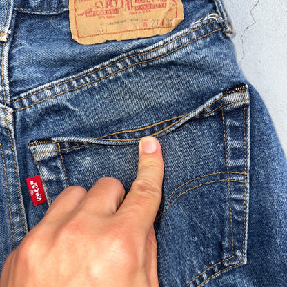 Levis 501 Vintage 80s Redline Selvedge USA XX Jeans Med Wash 27x32 Act 24x28