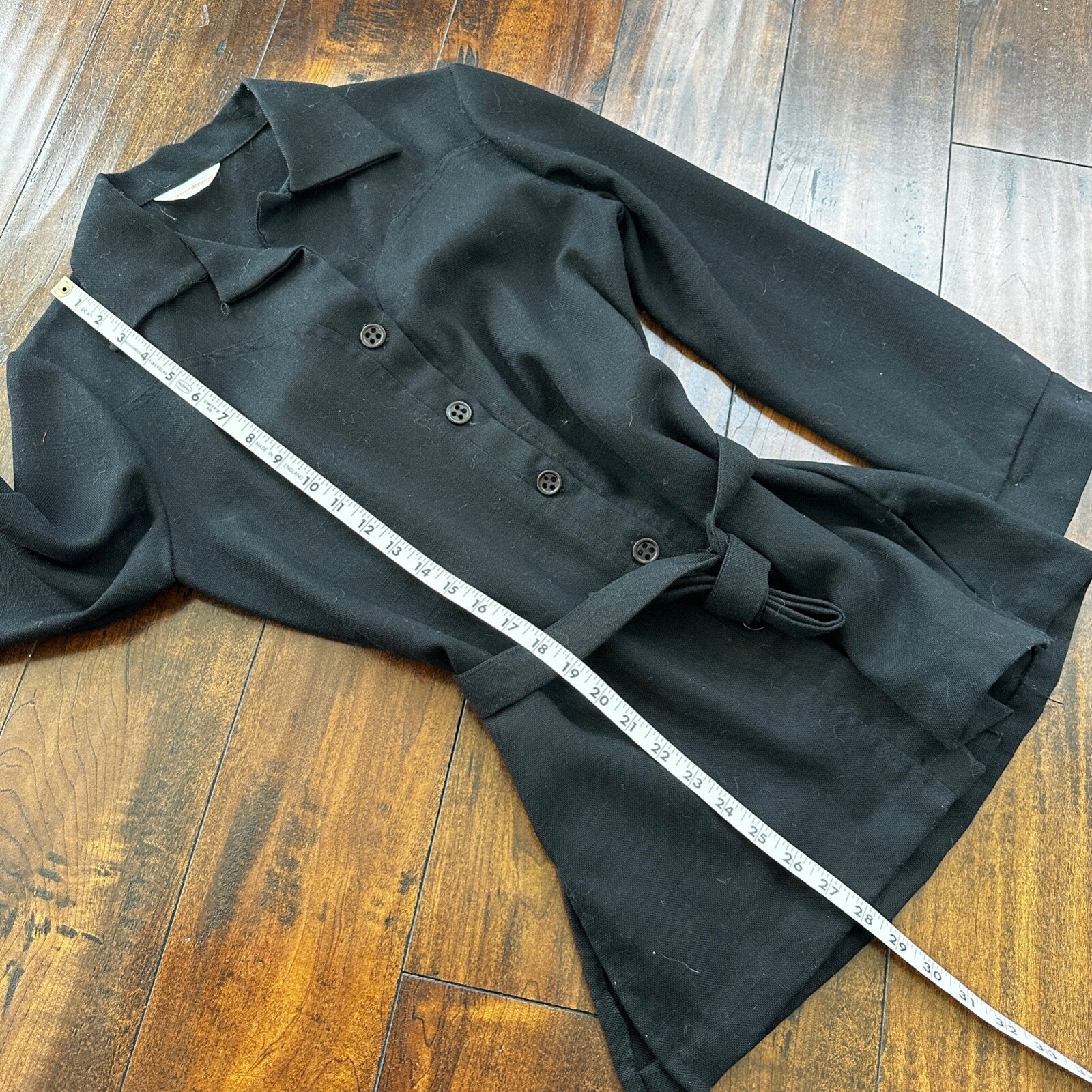 Vintage 90s DonnKenny Cardigan Sweater Jacket Black Bell Sleeves M Button Up