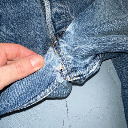 Levis 501 Vintage 80s USA XX Straight Leg Jeans Blue Light Wash Act 31x32