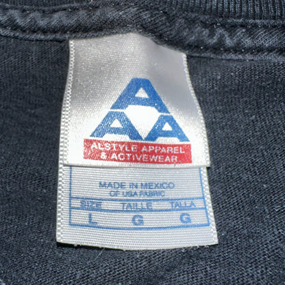 Faded Black Long Sleeve Y2K VTG T Shirt 2000s AAA Thrashed Cool Blank Tee Rips