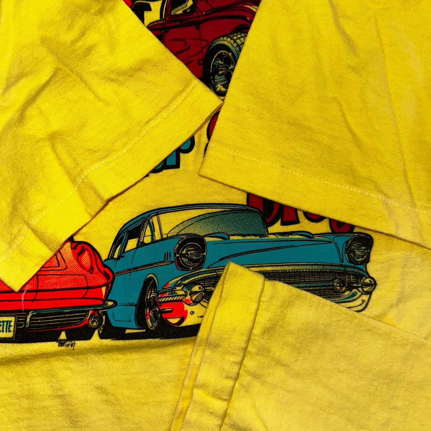 Good Guys Salem Oregon Hanes 80s VTG T Shirt Yellow Single Stitch Cars Racing