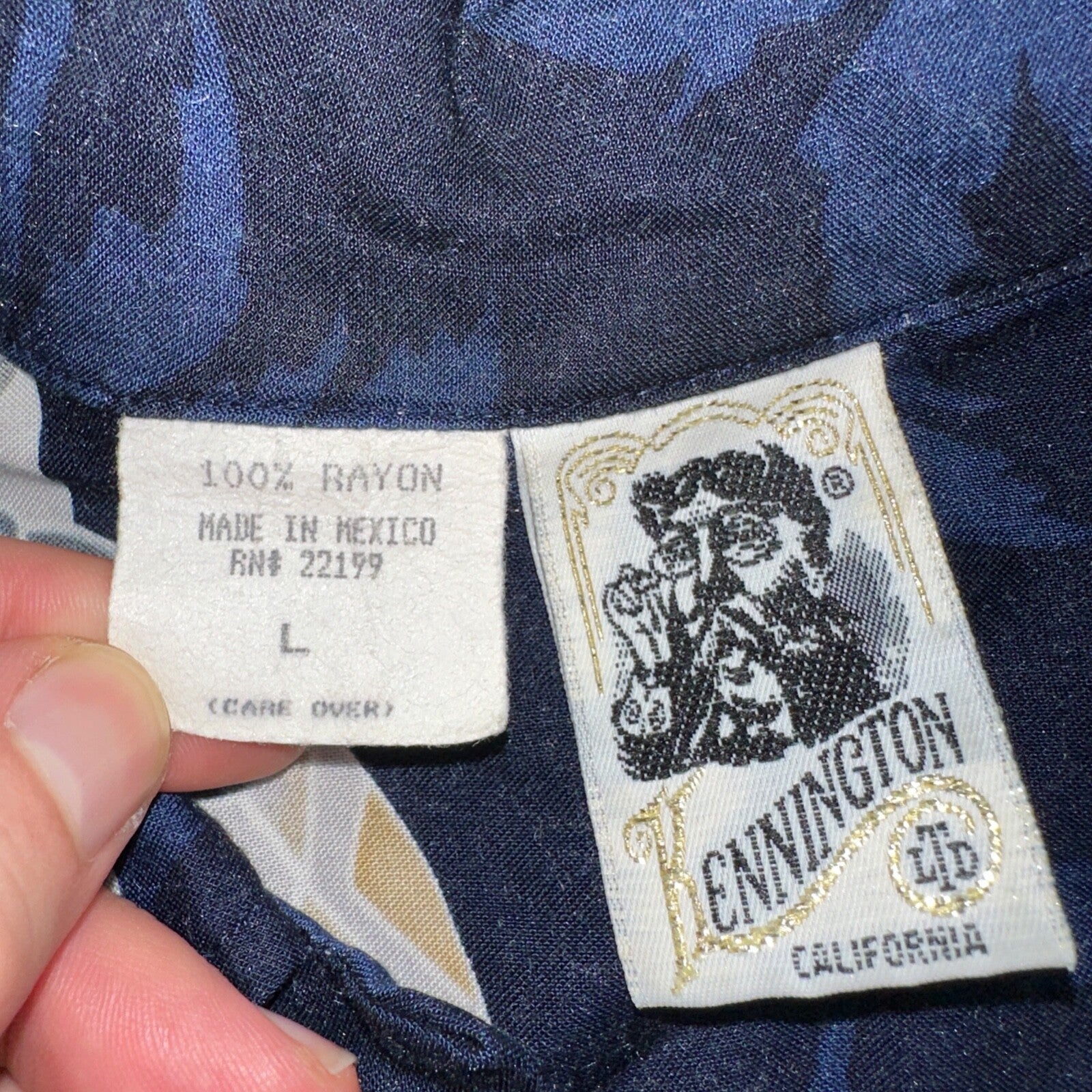 Vintage 90s Kennington Ltd. California Hawaiian Shirt All Over Print Floral Sz L