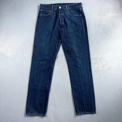 Levis 501 Vintage Y2K 90s XX Straight Leg Jeans Blue Dark Wash 34x34 Act 32x33
