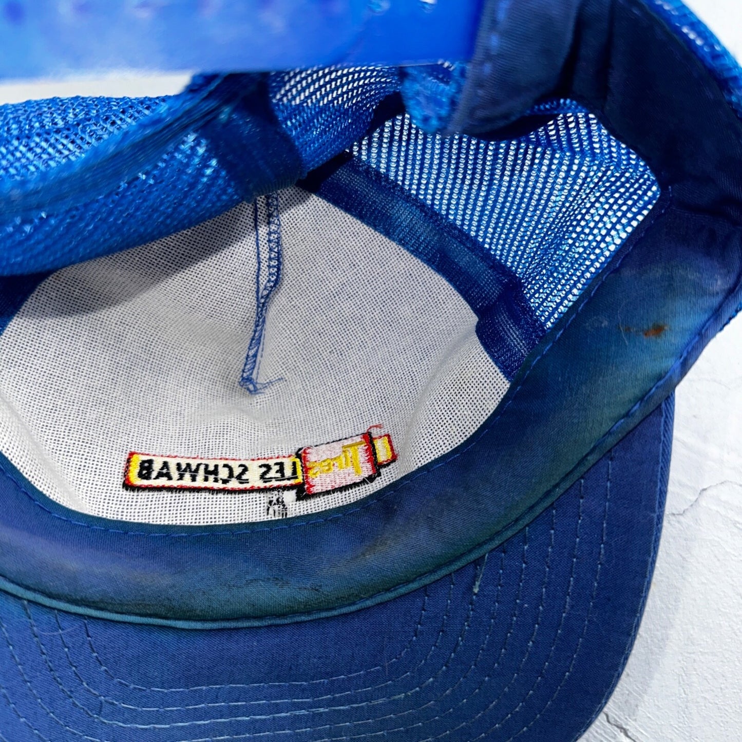 Tires Les Schwab Blue VTG Hat Cap Snapback Hot Wheels Trucker Cool Brand Logo