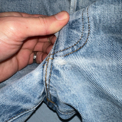 Levis 501 Vintage 80s Redline Selvedge USA XX Jeans Light Wash 524 Act 32x27