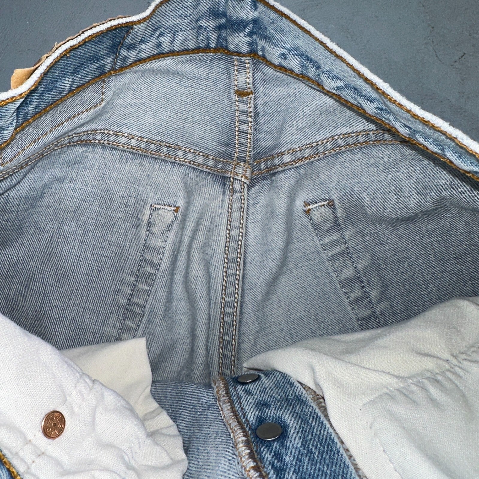 Levis 501 Vintage 90s Mexico Straight Leg Jeans 33x34 Y2K Light Wash Act 30x29