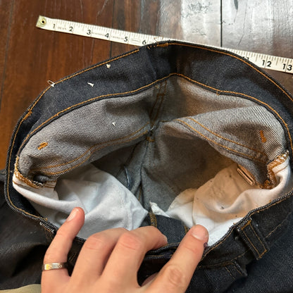 Levis VTG 1970s Red Tab 517 Talon Zipper Black 26x31 Boot Cut 70s Rare Jeans