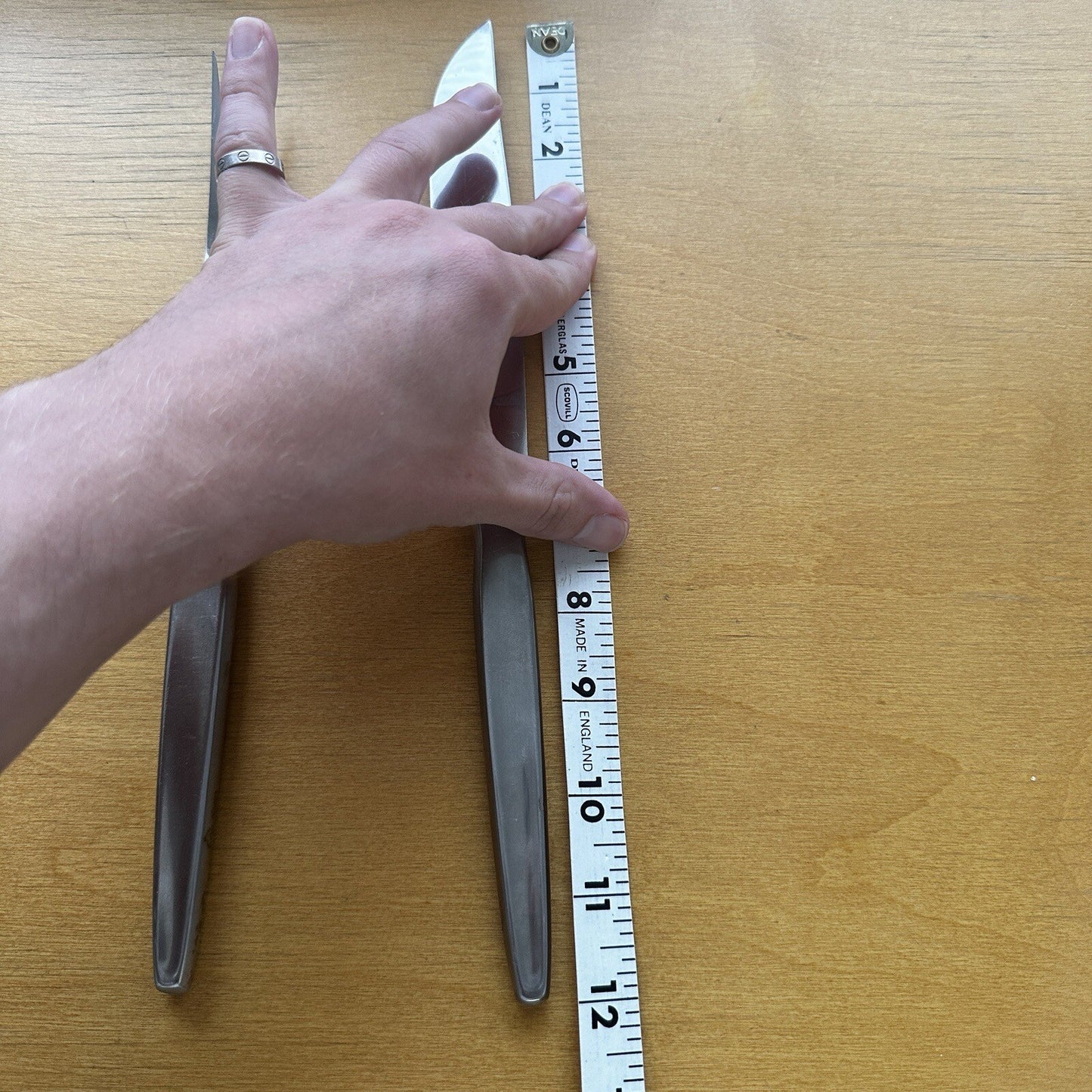 2 VTG Eickhorn Roneusil SIBYLLE Stainless German Flatware Carving Knife Set MCM