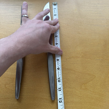 2 VTG Eickhorn Roneusil SIBYLLE Stainless German Flatware Carving Knife Set MCM