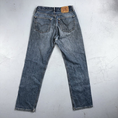 Levis 501 Vintage 90s Hungary Straight Leg Jeans 31x32 Y2K Med Wash Act 28x30