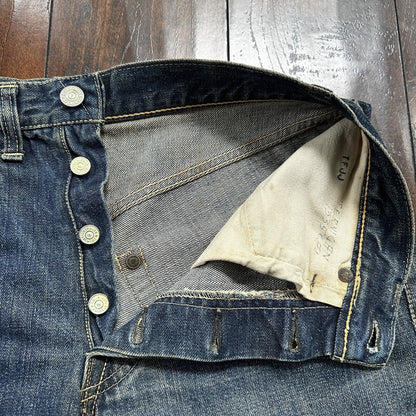 Vintage LEVIS 501XX Jeans Big E 1940s Denim Redline Selvedge 28x32 USA 1947 40s