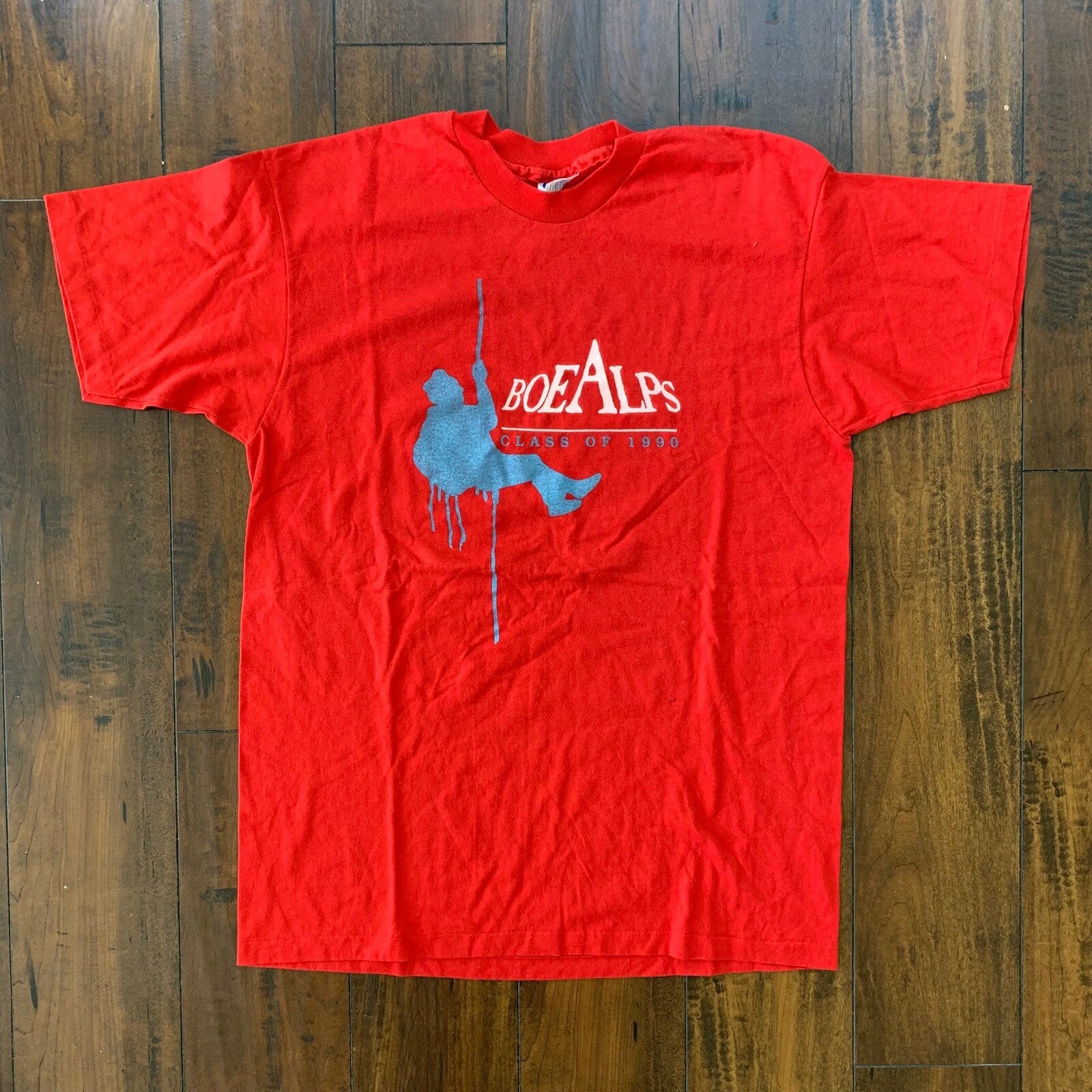 Boe Alps Red Hanes Nike Vintage T Shirt 1990 90s Pacific Northwest Mountain