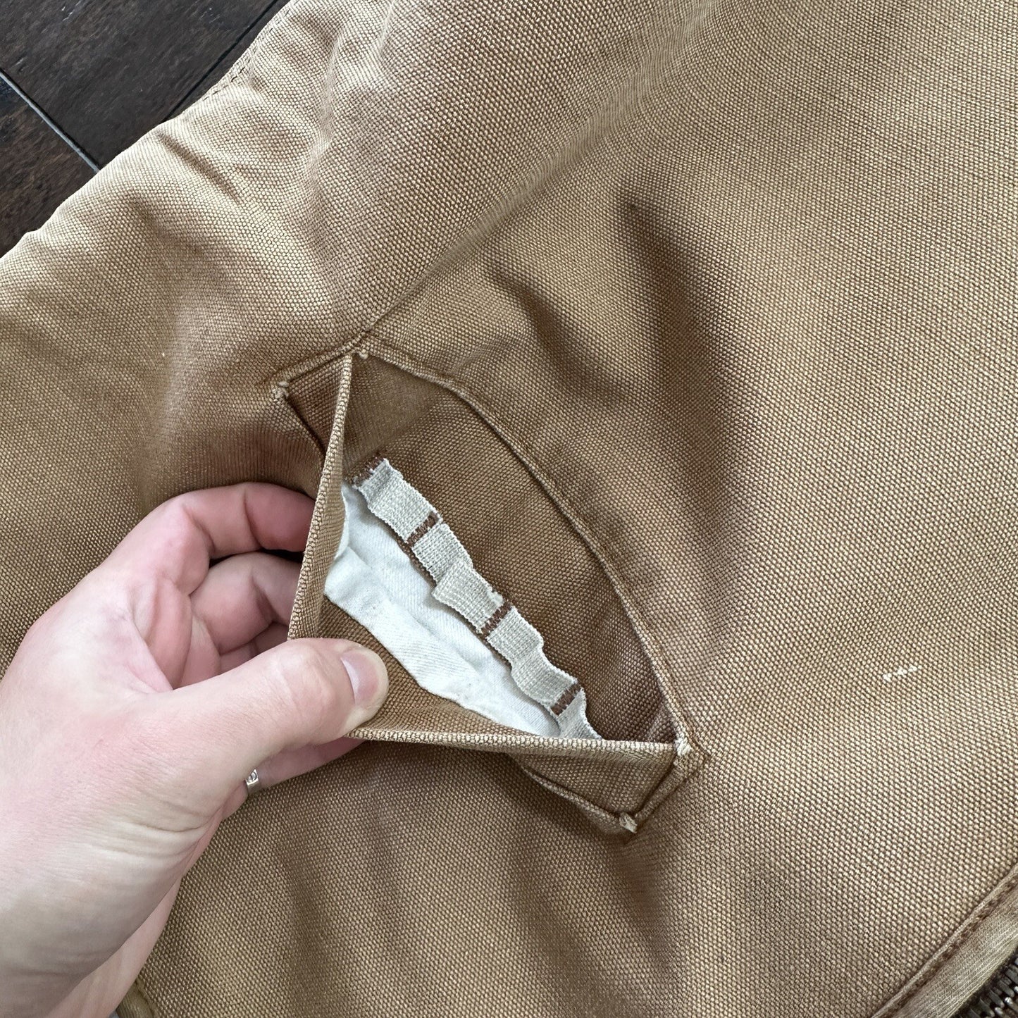 VTG 70s Carhartt Sherpa Lined Vest Mens XLT 6SVL Heavy Duck Canvas Hunting