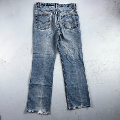 Levis 517 Jeans Mens 36x34 Black Denim Bootcut Red Tab USA Vintage 90s 34x32