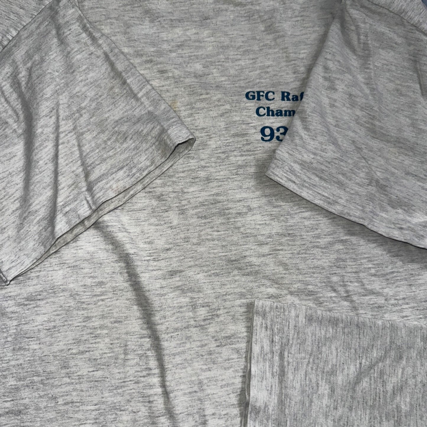 Raft Racing Hanes 90s VTG T Shirt Single Stitch Blank Funny Swimming Sports