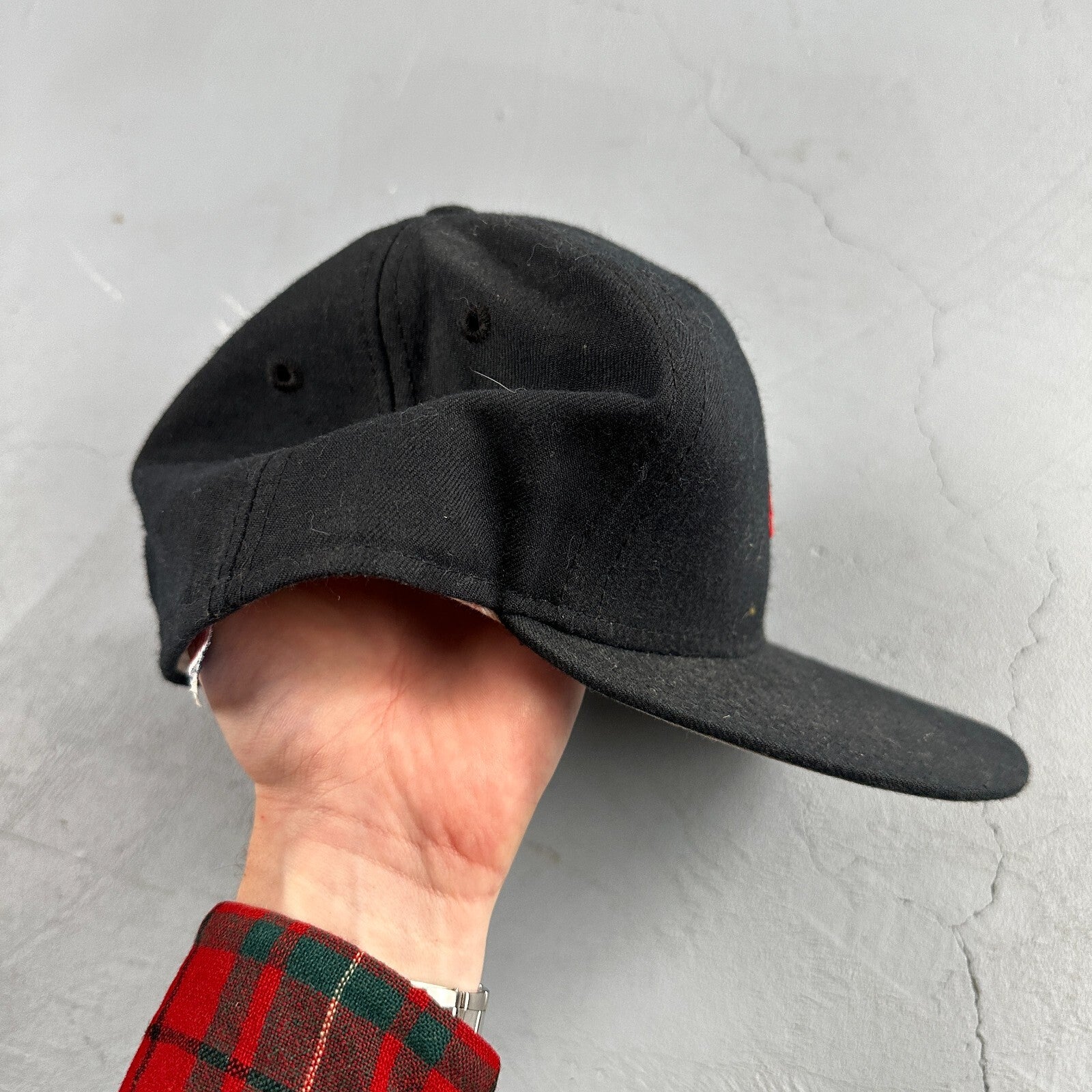 LC New Era USA MLB Fitted 6 7/8 Hat Major League Professional Baseball VTG Pro