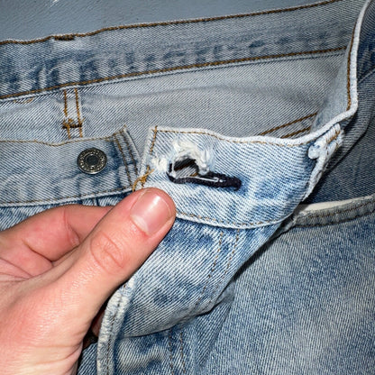 Levis 501 Vintage 80s Redline Selvedge USA XX Jeans Light Wash 36x31 Act 34x27